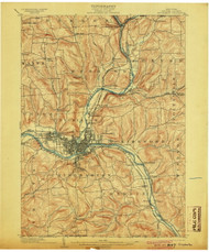 Binghamton, NY 1904 (1904) USGS Old Topo Map 15x15 NY Quad