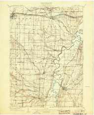 Caledonia, NY 1904 (1904) USGS Old Topo Map 15x15 NY Quad