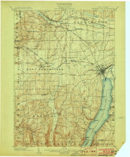Canandaigua, NY 1903 (1903) USGS Old Topo Map 15x15 NY Quad