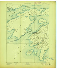 Cape Vincent, NY 1895 (1895) USGS Old Topo Map 15x15 NY Quad