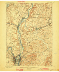 Cohoes, NY 1898 (1898) USGS Old Topo Map 15x15 NY Quad