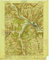 Corning, NY 1914 (1914) USGS Old Topo Map 15x15 NY Quad