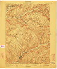 Delhi, NY 1911 (1911) USGS Old Topo Map 15x15 NY Quad