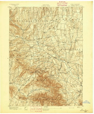Durham, NY 1893 (1893) USGS Old Topo Map 15x15 NY Quad