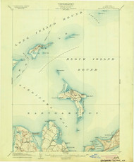 Gardiners Island, NY 1904 (1904) USGS Old Topo Map 15x15 NY Quad