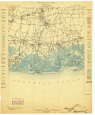 Hempstead, NY 1898 (1898) USGS Old Topo Map 15x15 NY Quad