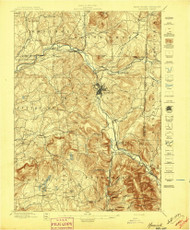Hoosick, NY 1897 (1897) USGS Old Topo Map 15x15 NY Quad