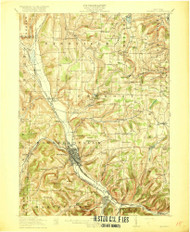 Hornell, NY 1918 (1918) USGS Old Topo Map 15x15 NY Quad