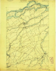 Massena, NY 1907 (1907) USGS Old Topo Map 15x15 NY Quad