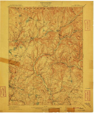 Neversink, NY 1910 (1910) USGS Old Topo Map 15x15 NY Quad