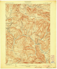 Phoenicia, NY 1903 (1903) USGS Old Topo Map 15x15 NY Quad