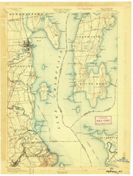 Plattsburg, NY 1894 (1894) USGS Old Topo Map 15x15 NY Quad