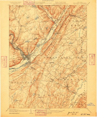 Port Jervis, NY 1908 (1908) USGS Old Topo Map 15x15 NY Quad
