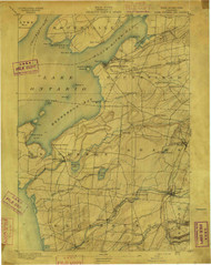 Sackets Harbor, NY 1895 (1895) USGS Old Topo Map 15x15 NY Quad