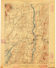 Schuylerville, NY 1900 (1900) USGS Old Topo Map 15x15 NY Quad