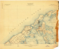 Shelter Island, NY 1904 (1904) USGS Old Topo Map 15x15 NY Quad
