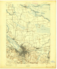 Syracuse, NY 1895 (1895) USGS Old Topo Map 15x15 NY Quad