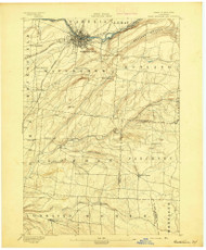 Watertown, NY 1895 (1895) USGS Old Topo Map 15x15 NY Quad