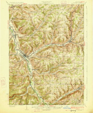 Wellsville, NY 1926 (1926) USGS Old Topo Map 15x15 NY Quad