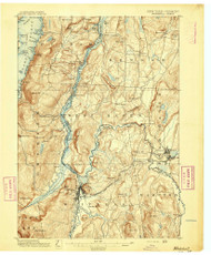 Whitehall, NY 1895 (1895) USGS Old Topo Map 15x15 NY Quad