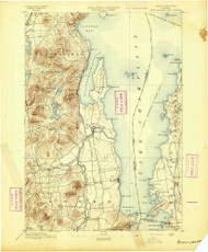 Willsboro, NY 1895 (1895) USGS Old Topo Map 15x15 NY Quad