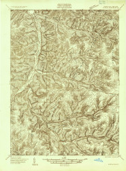 Kinzua, PA 1936 (1936) USGS Old Topo Map 15x15 NY Quad