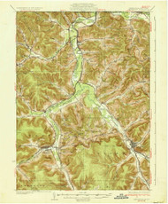 Smethport, PA 1937 (1937) USGS Old Topo Map 15x15 NY Quad