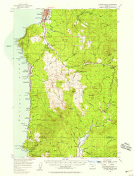 Cannon Beach, Oregon 1955 (1958) USGS Old Topo Map 15x15 OR Quad