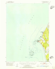 Cape Blanco, Oregon 1954 (1956) USGS Old Topo Map 15x15 OR Quad