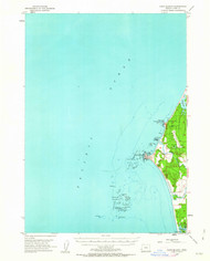 Cape Blanco, Oregon 1954 (1963) USGS Old Topo Map 15x15 OR Quad