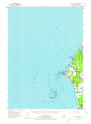 Cape Blanco, Oregon 1954 (1973) USGS Old Topo Map 15x15 OR Quad