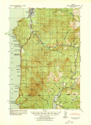 Cape Falcon, Oregon 1940 (1940) USGS Old Topo Map 15x15 OR Quad