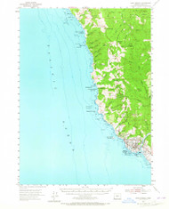 Cape Ferrelo, Oregon 1954 (1965) USGS Old Topo Map 15x15 OR Quad