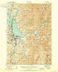 Coos Bay, Oregon 1945 (1950) USGS Old Topo Map 15x15 OR Quad