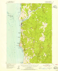 Gold Beach, Oregon 1954 (1956) USGS Old Topo Map 15x15 OR Quad