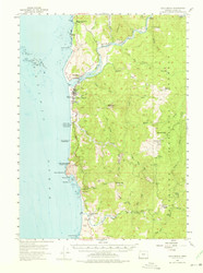 Gold Beach, Oregon 1954 (1975) USGS Old Topo Map 15x15 OR Quad