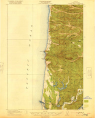 Heceta Head, Oregon 1920 (1920) USGS Old Topo Map 15x15 OR Quad