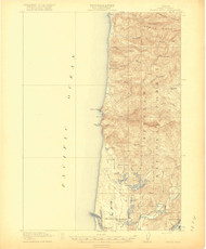 Heceta Head, Oregon 1920 (1920b) USGS Old Topo Map 15x15 OR Quad