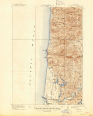 Heceta Head, Oregon 1920 (1944) USGS Old Topo Map 15x15 OR Quad