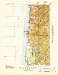 Heceta Head, Oregon 1942 (1942b) USGS Old Topo Map 15x15 OR Quad