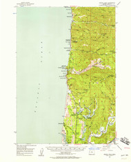 Heceta Head, Oregon 1956 (1958) USGS Old Topo Map 15x15 OR Quad