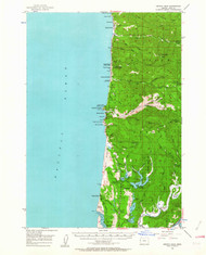 Heceta Head, Oregon 1956 (1964) USGS Old Topo Map 15x15 OR Quad