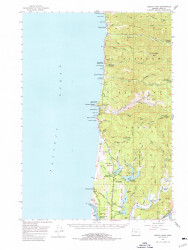 Heceta Head, Oregon 1956 (1977) USGS Old Topo Map 15x15 OR Quad