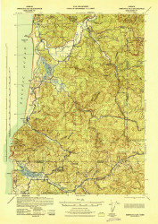 Nestucca Bay, Oregon 1942 (1942) USGS Old Topo Map 15x15 OR Quad