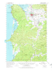 Tillamook, Oregon 1955 (1973) USGS Old Topo Map 15x15 OR Quad