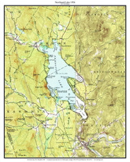 Newfound Lake 1956 (1973 Edition) - Custom USGS Old Topo Map - New Hampshire
