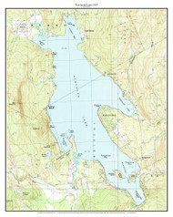Newfound Lake 1987 - Custom USGS Old Topo Map - New Hampshire
