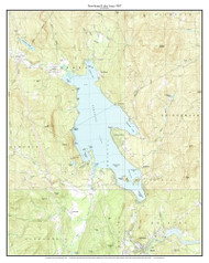 Newfound Lake Area 1987 - Custom USGS Old Topo Map - New Hampshire