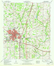 Athens, Alabama 1967 (1972) USGS Old Topo Map Reprint 7x7 AL Quad 303155
