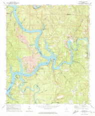 Gilmore, Alabama 1971 (1973) USGS Old Topo Map Reprint 7x7 AL Quad 303974